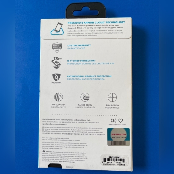 iPhone 12 Mini - Speck Presidio2 Grip Series Case (BLACK) - Picture 3 of 4